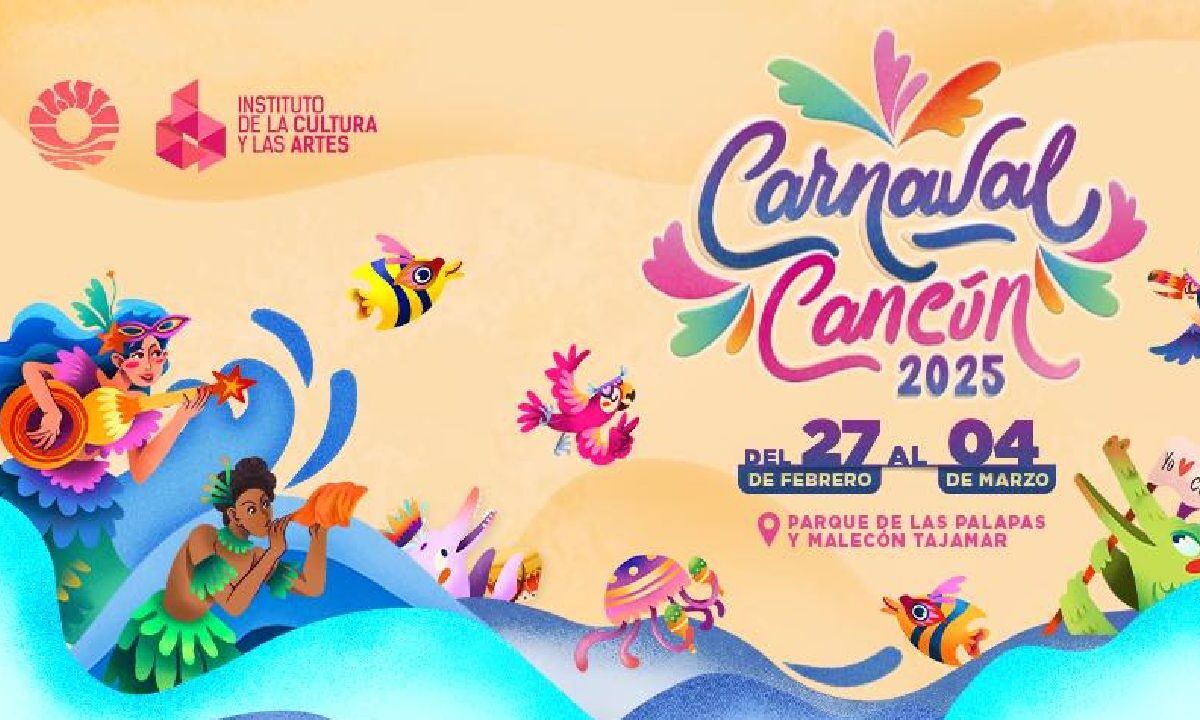 Todo listo para el Carnaval Cancún 2025.