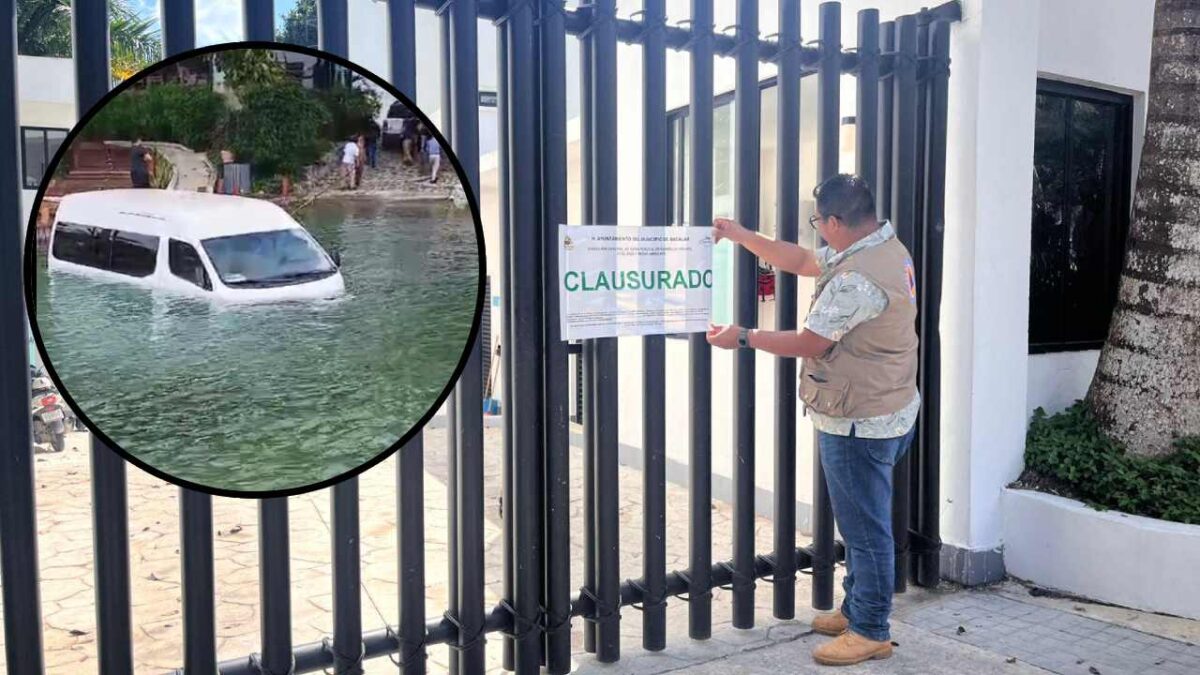 Clausura de hotel en Bacalar.