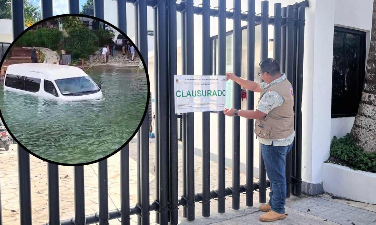 Clausura de hotel en Bacalar.