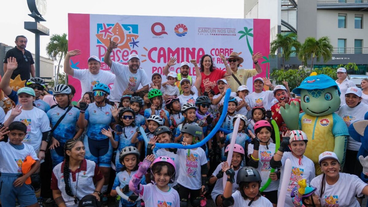 La iniciativa Paseo Cancunense busca la convivencia familiar.