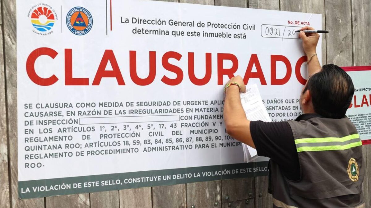 Clausura del desarrollo “Residencial Hakuna Cancún”.