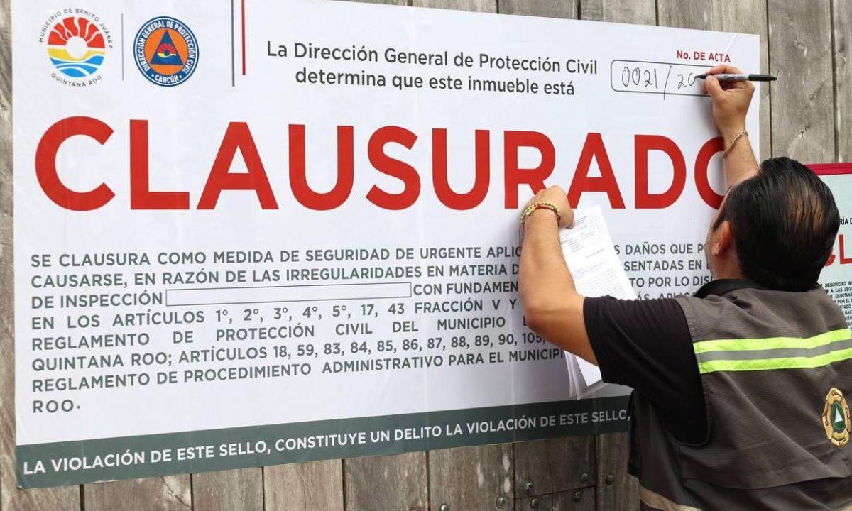 Clausura del desarrollo “Residencial Hakuna Cancún”.