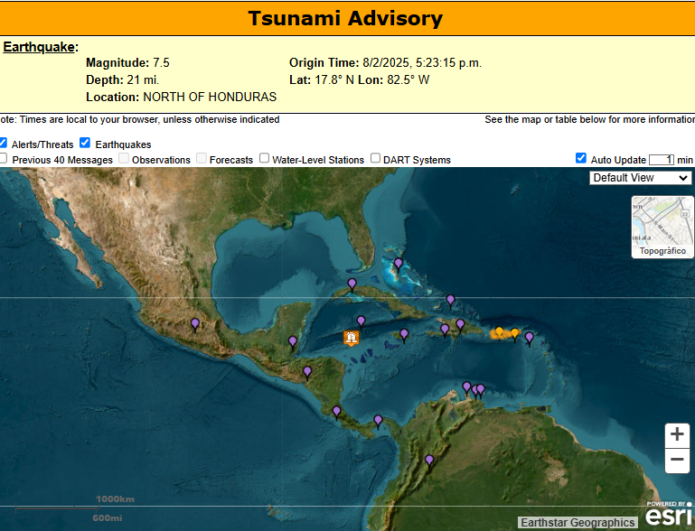Tsunami en Mar Caribe fue perceptible en Quintana Roo.