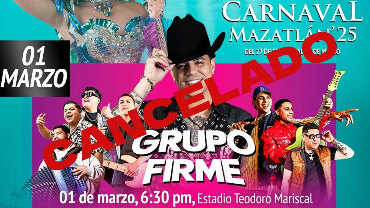 Grupo Firme cancela concierto por narco amenazas.