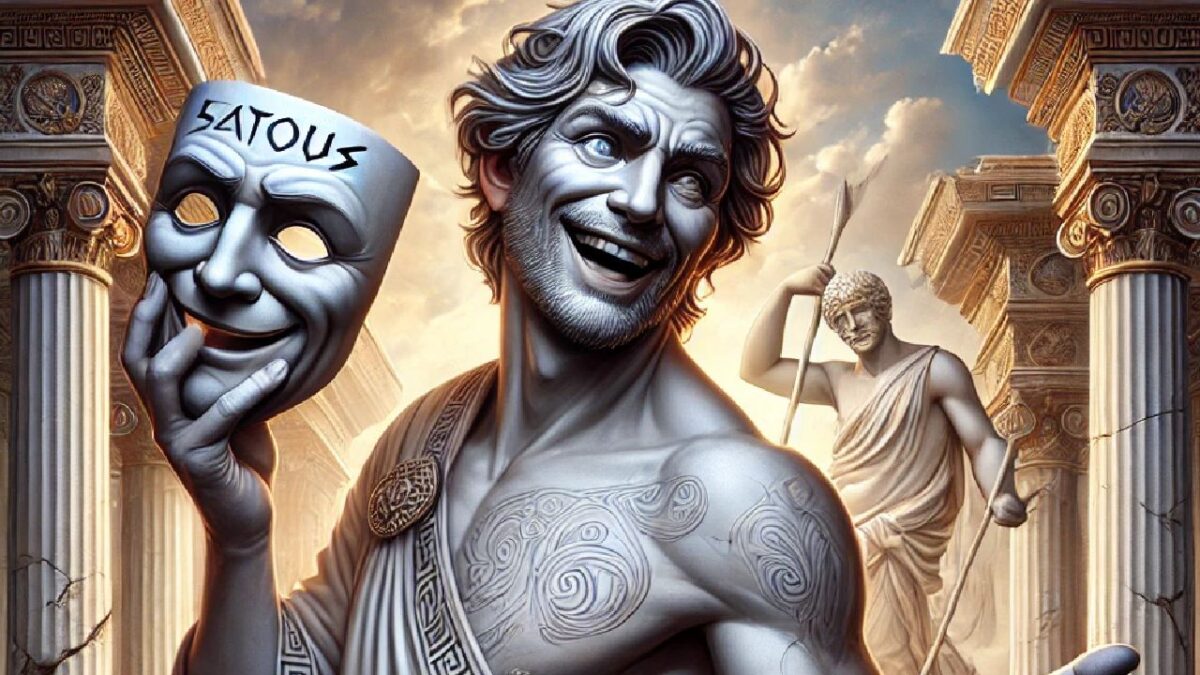 Representación del dios Momo de Grecia.