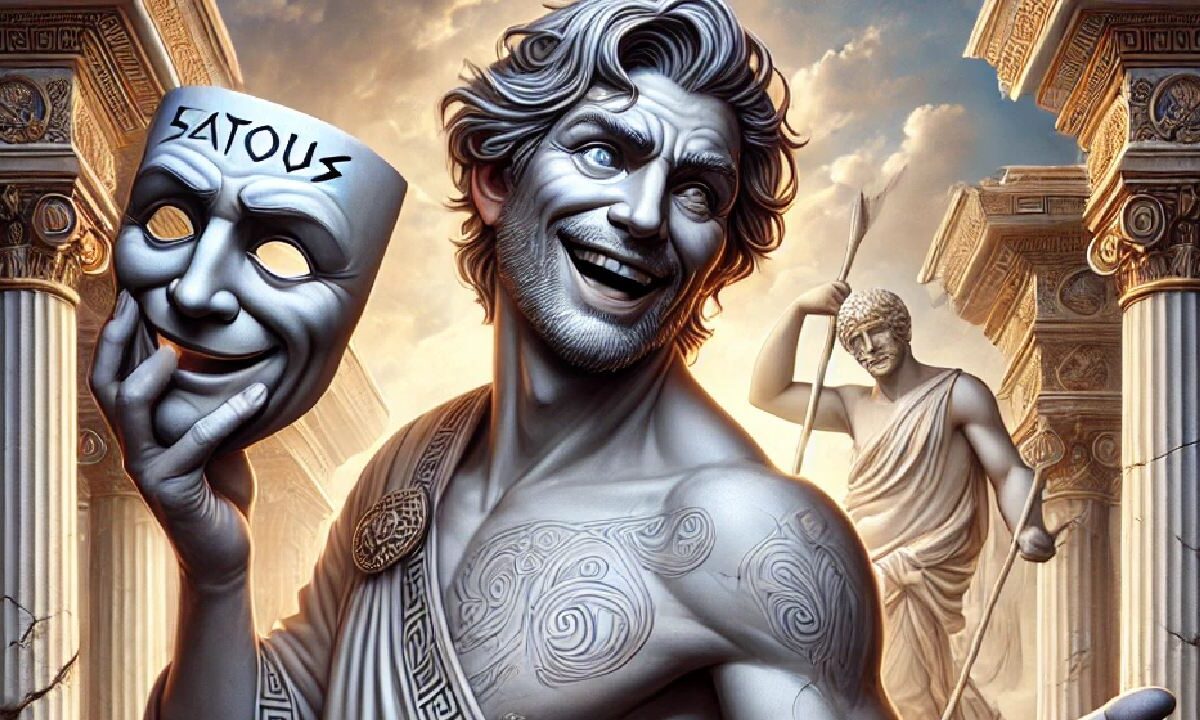 Representación del dios Momo de Grecia.