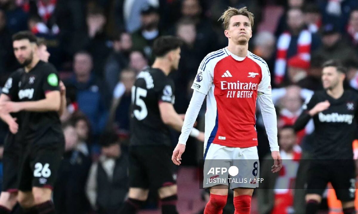 El centrocampista noruego del Arsenal, Martin Odegaard.