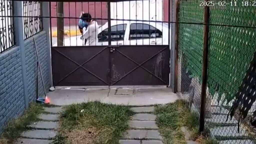 El joven fue captado en el momento justo de los hechos en Tultitlán.