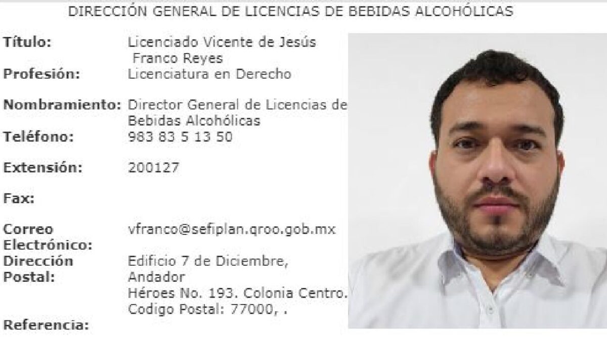 Vicente de Jesús Franco Reyes, fue separado del cargo.