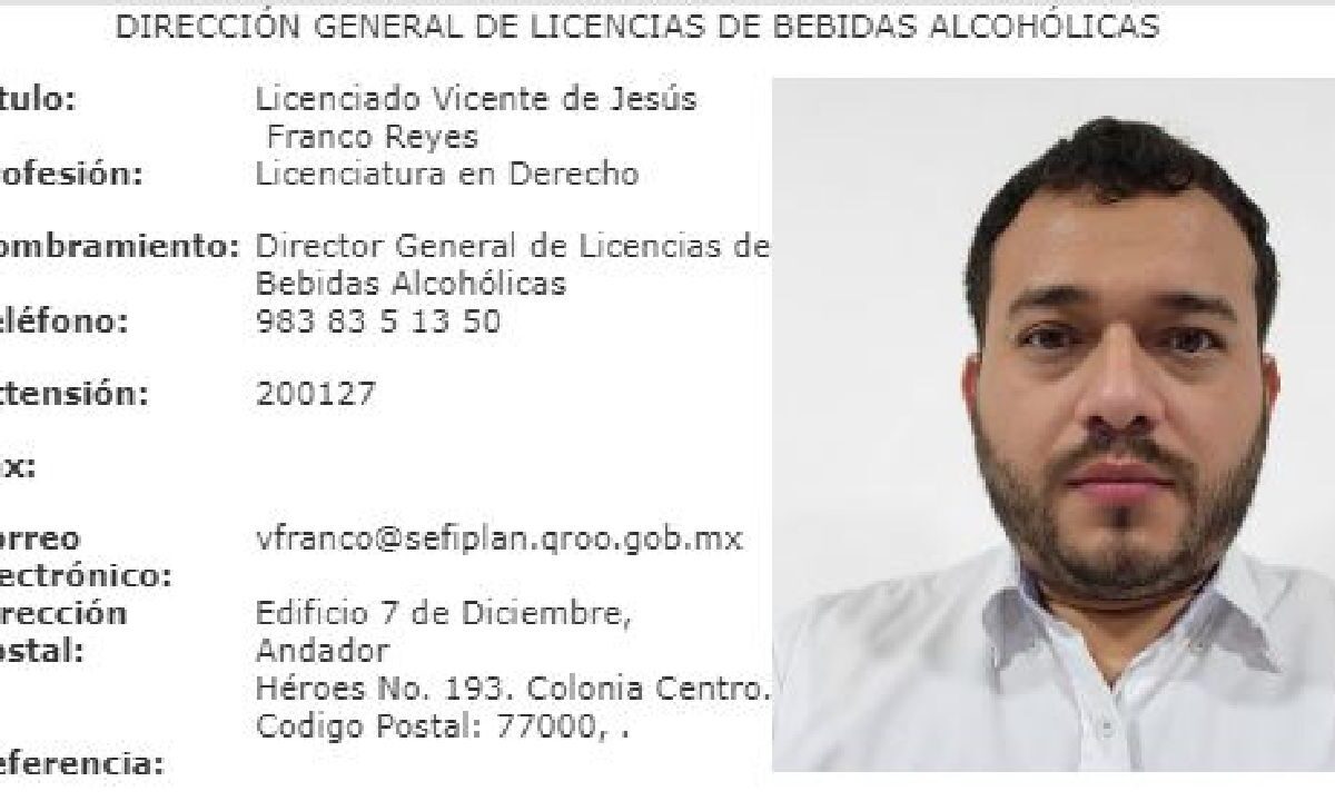 Vicente de Jesús Franco Reyes, fue separado del cargo.