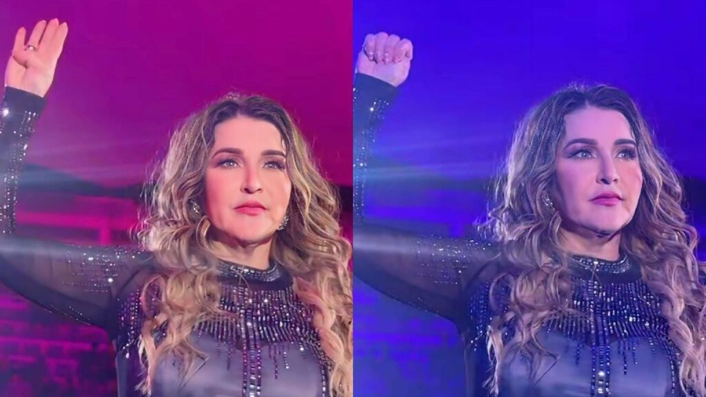 Alicia Villarreal pide auxilio con señas.