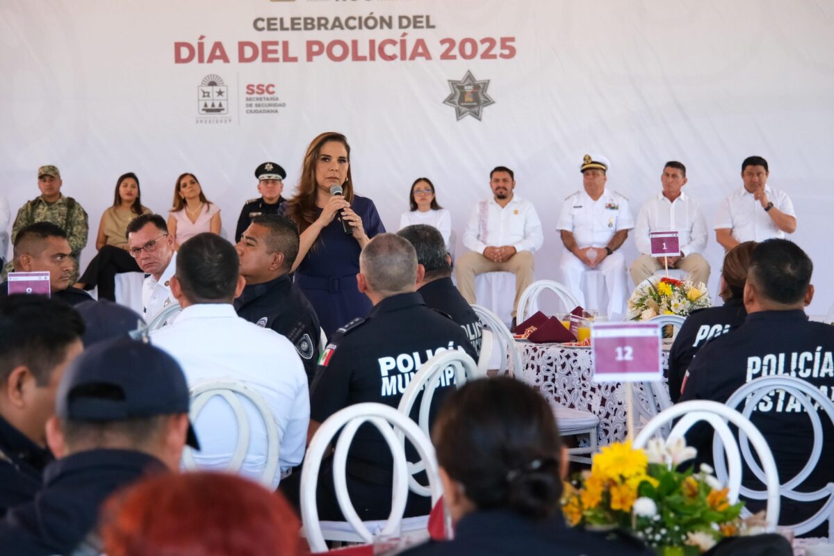 Mara Lezama reconoce labor de los policías.