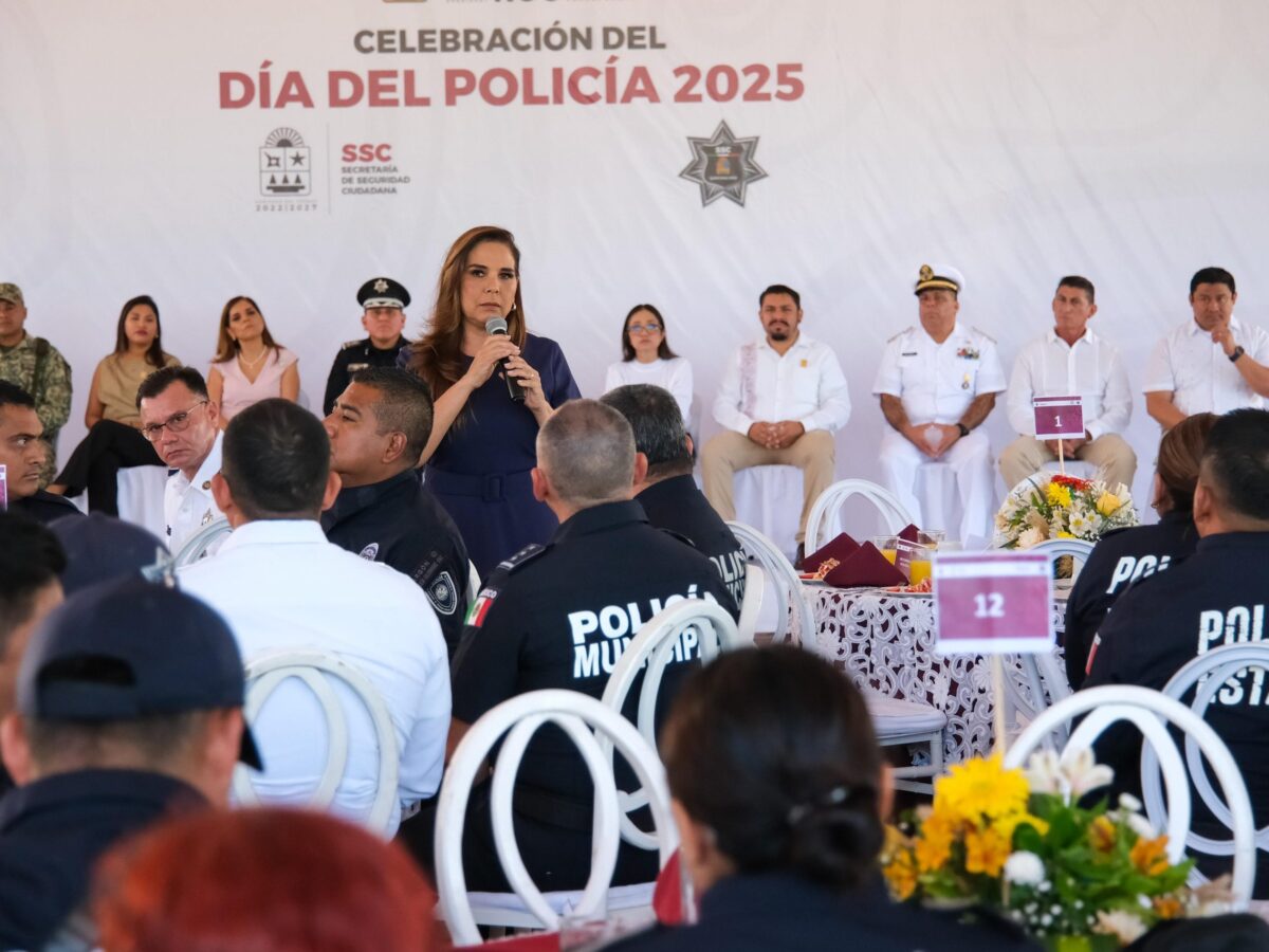 Mara Lezama reconoce labor de los policías.