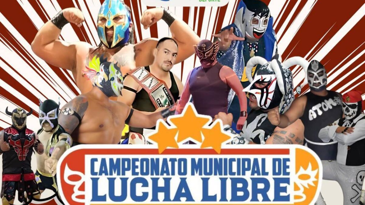 Campeonato Municipal de Lucha Libre en Cancún.