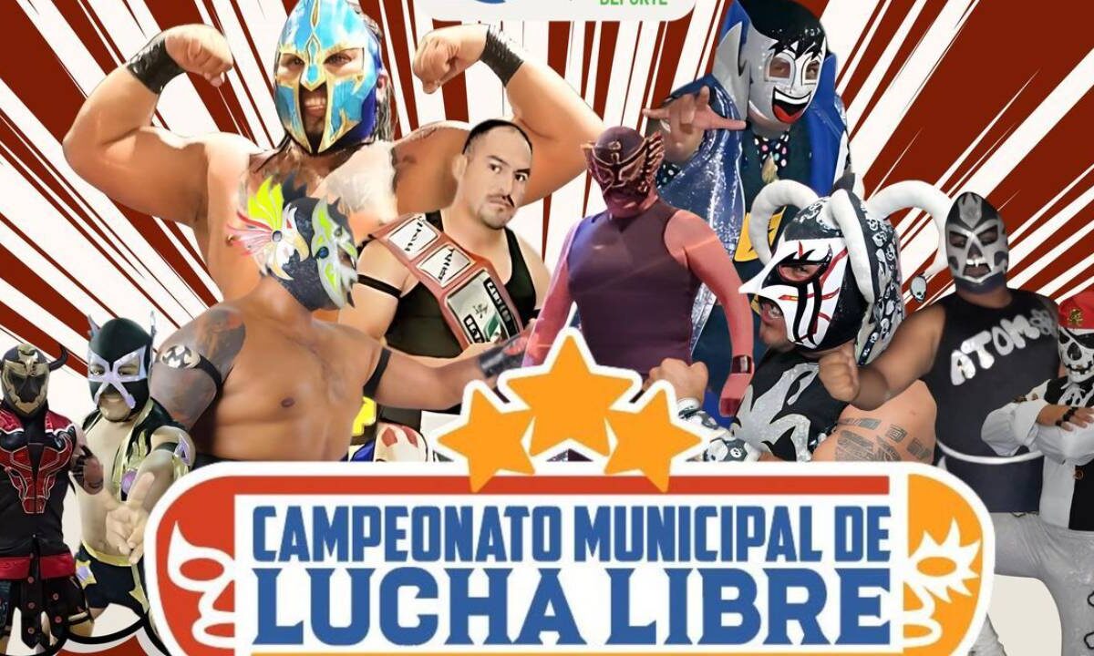 Campeonato Municipal de Lucha Libre en Cancún.