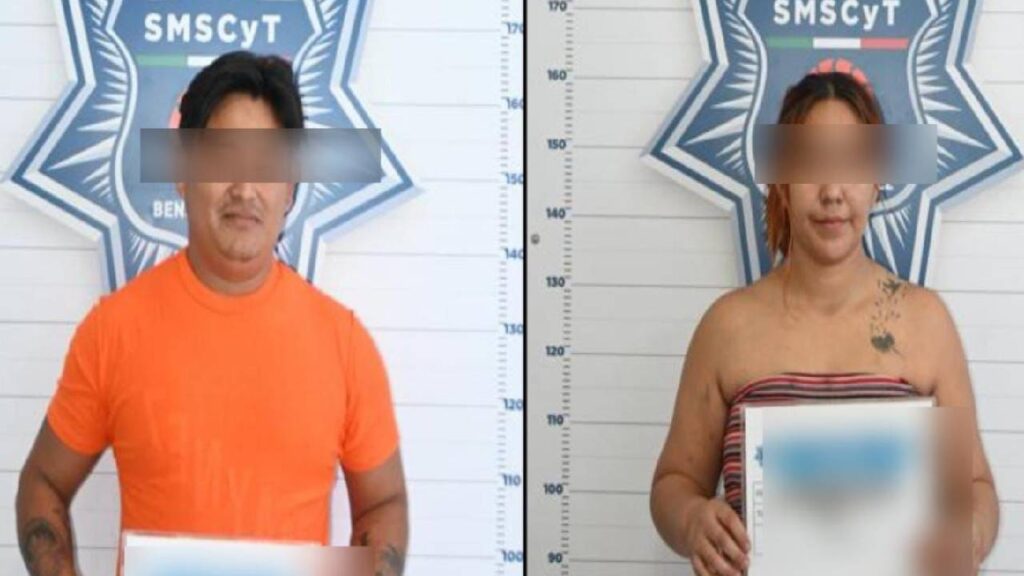 La pareja fue detenida por riña.