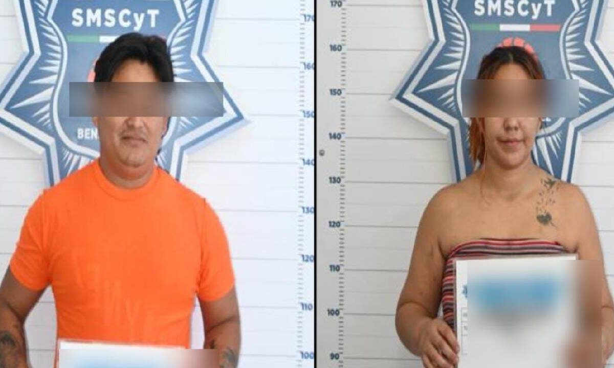 La pareja fue detenida por riña.