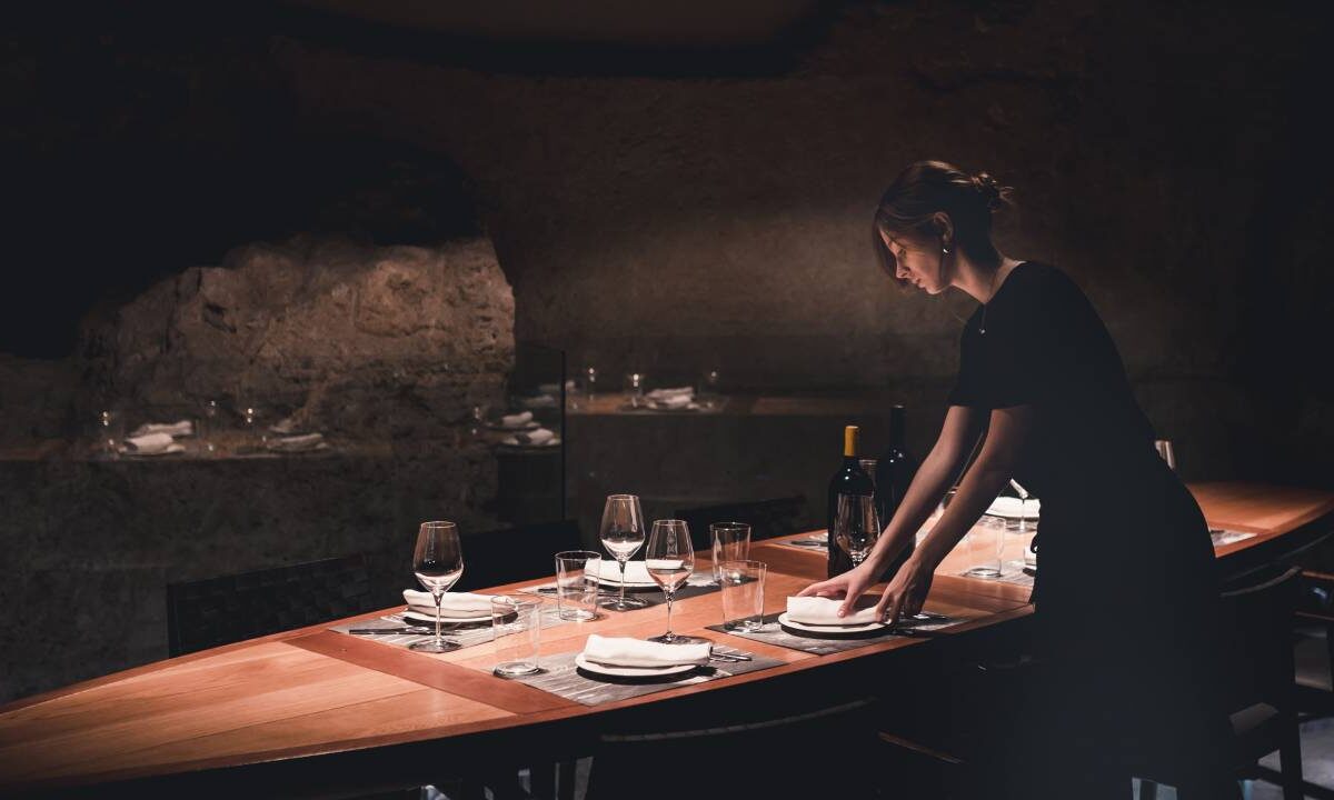 Apagón en restaurante.