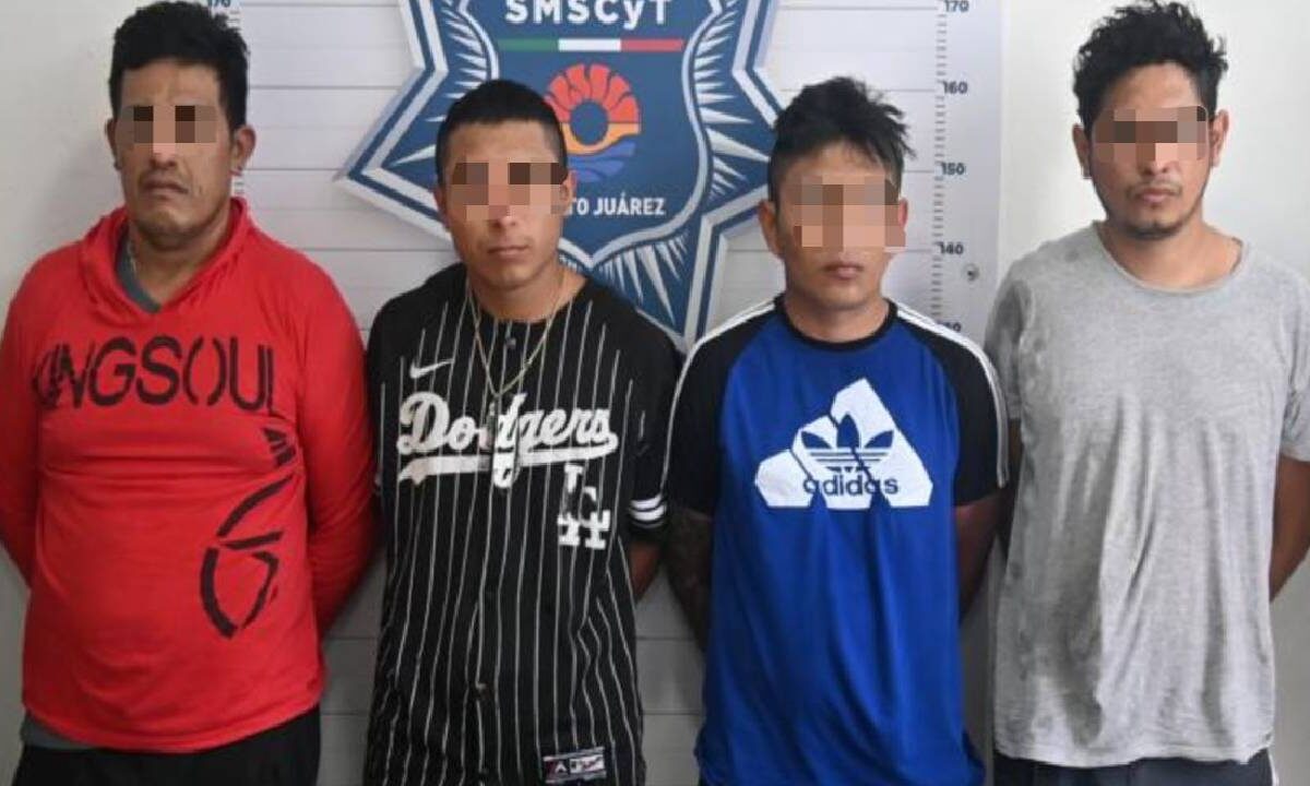 Los sujetos fueron detenidos en la SM 320 de Cancún.