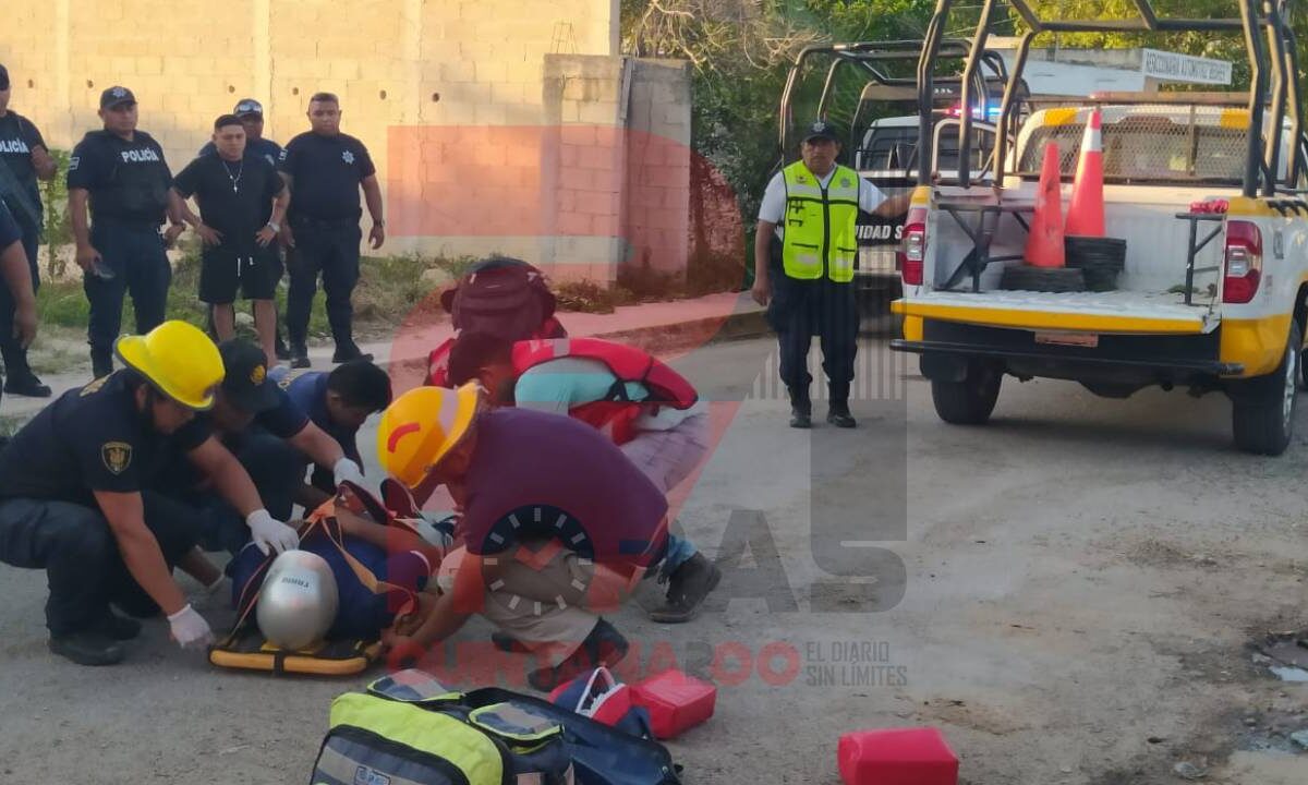 Varios accidentes con moto en Lázaro Cárdenas.