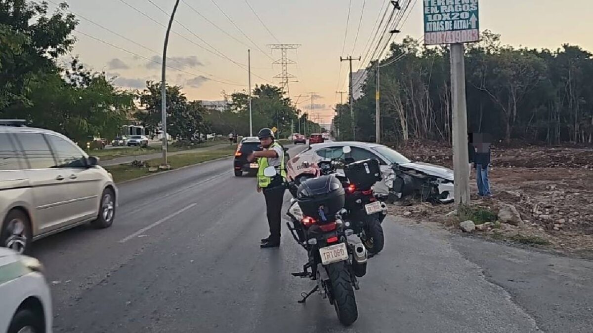 Otro accidente en Cancún.