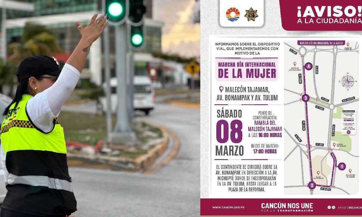 En Cancún se anuncia un operativo por el 8M.