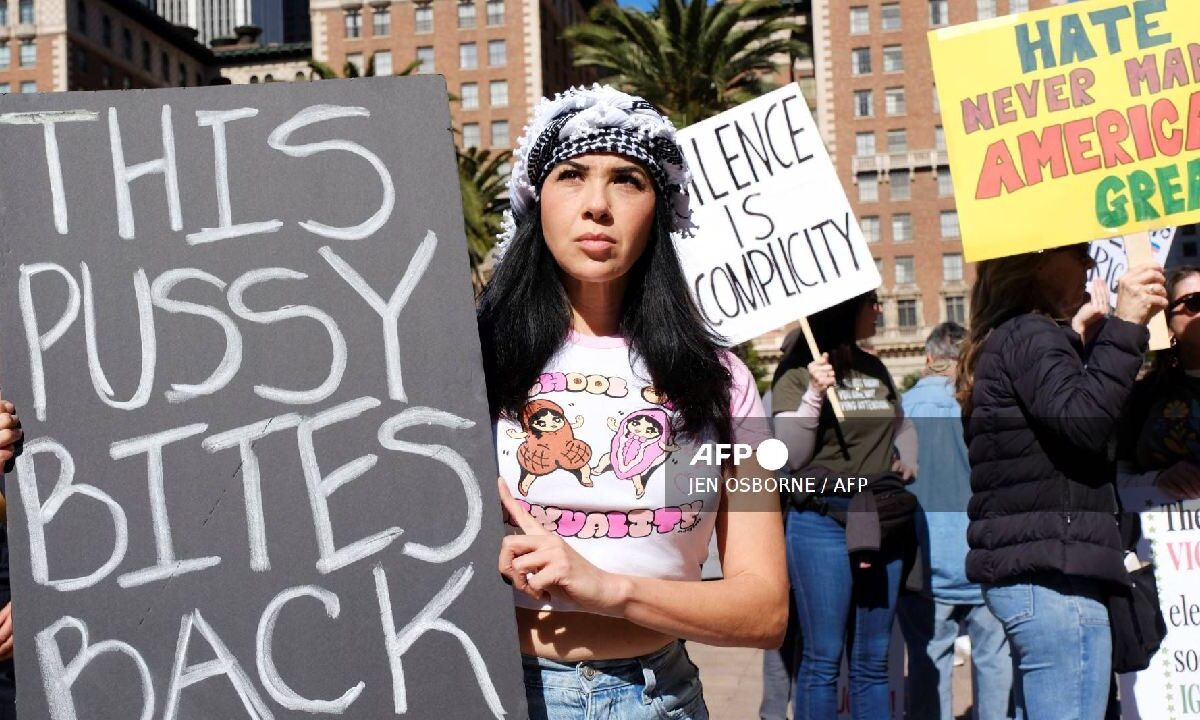 Marcha del 8M en Los Ángeles, California.