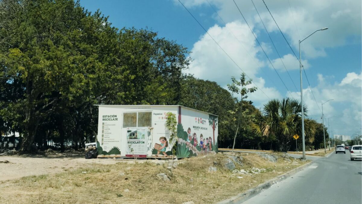 Punto de acopio del Reciclatón, en Cancún.