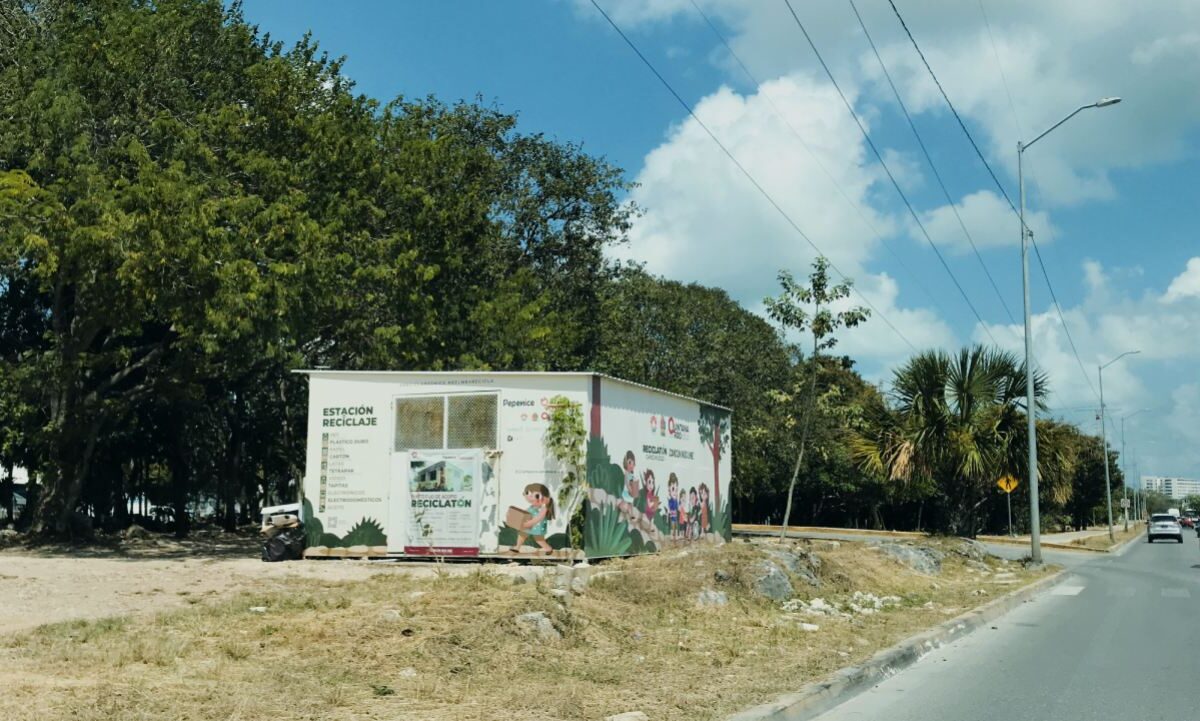 Punto de acopio del Reciclatón, en Cancún.