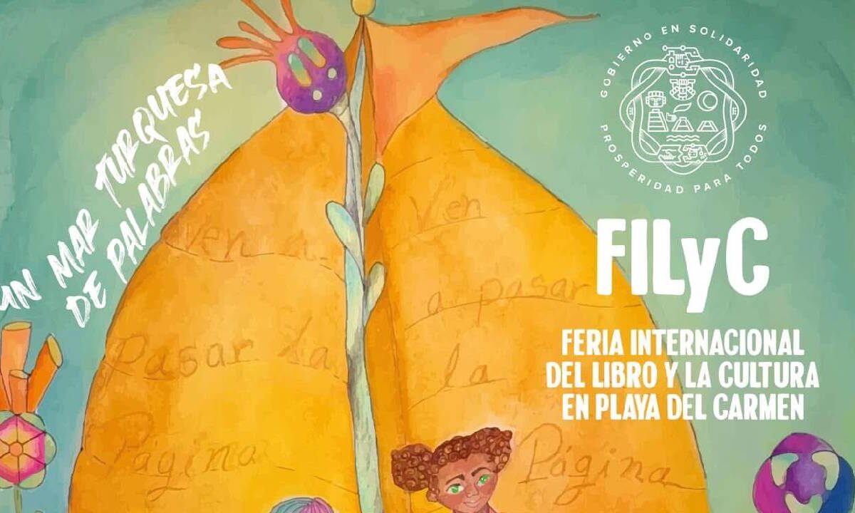 Anuncian feria del libro en Playa del Carmen.