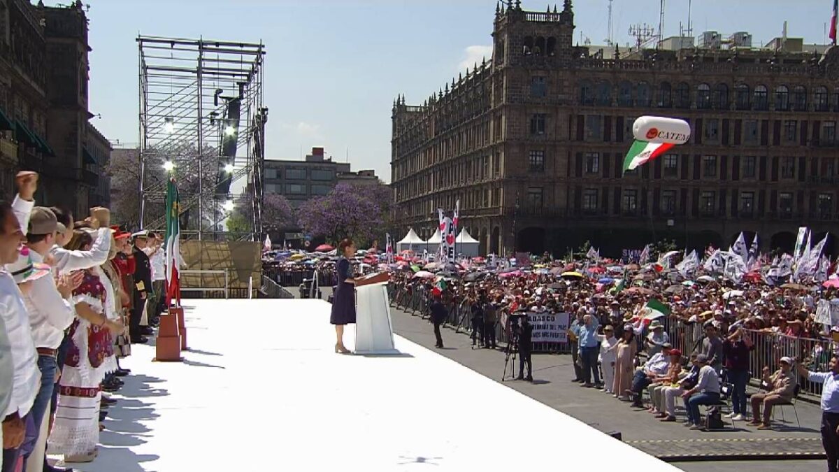 Claudia Sheinbaum encabezó la asamblea informativa.