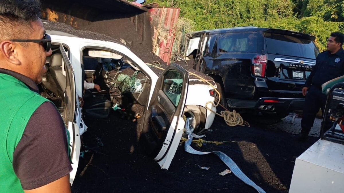Accidente en la carretera 307, en Quintana Roo.
