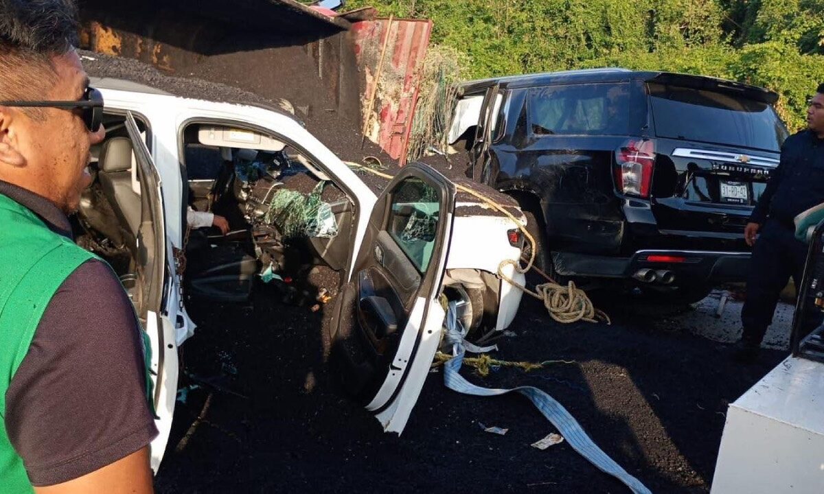 Accidente en la carretera 307, en Quintana Roo.
