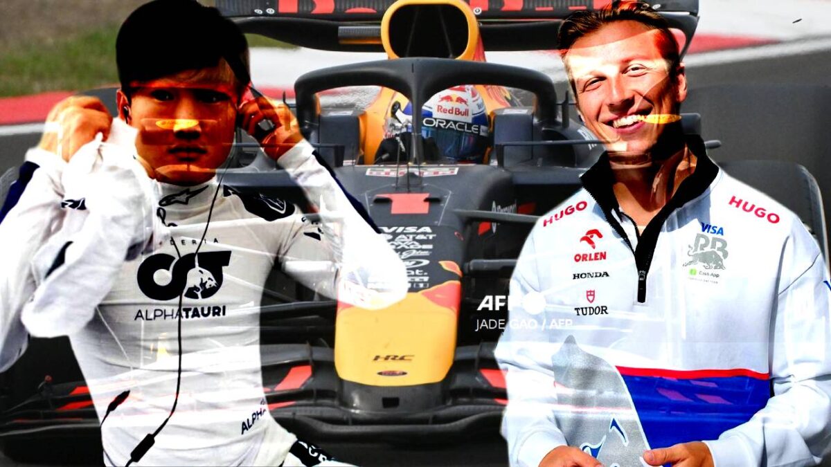 Yuki Tsunoda y Liam Lawson.