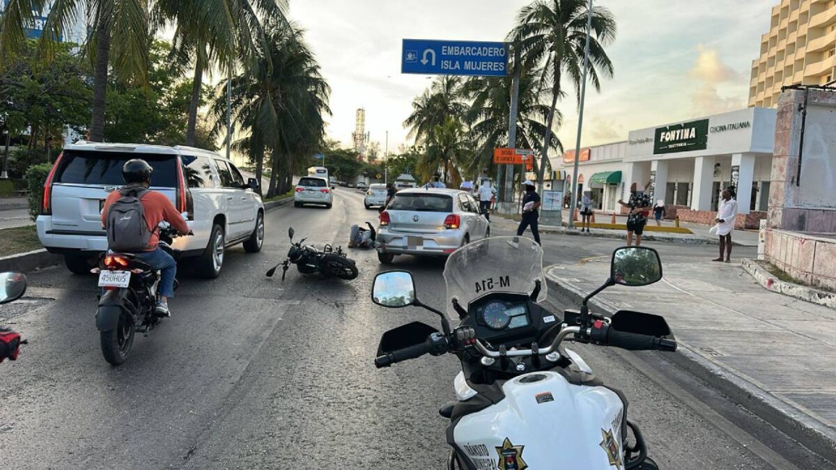 Dos accidentes mañaneros ocurrieron en Cancún.