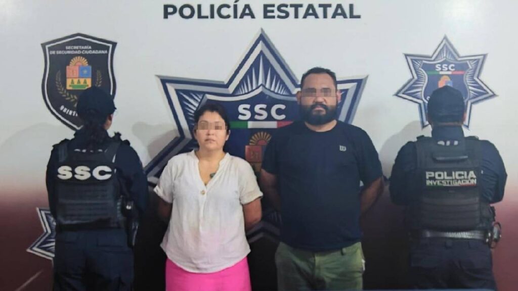 En Cancún fueron detenidas dos personas con droga.
