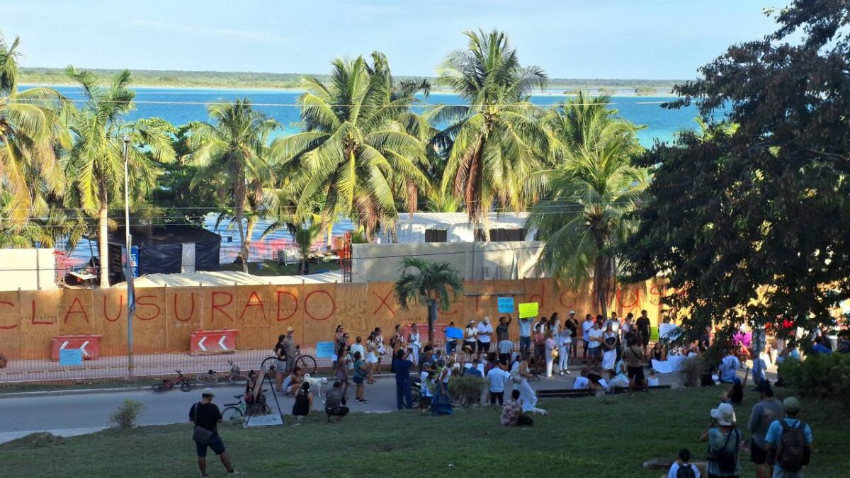Obra de la Sedena en Bacalar.