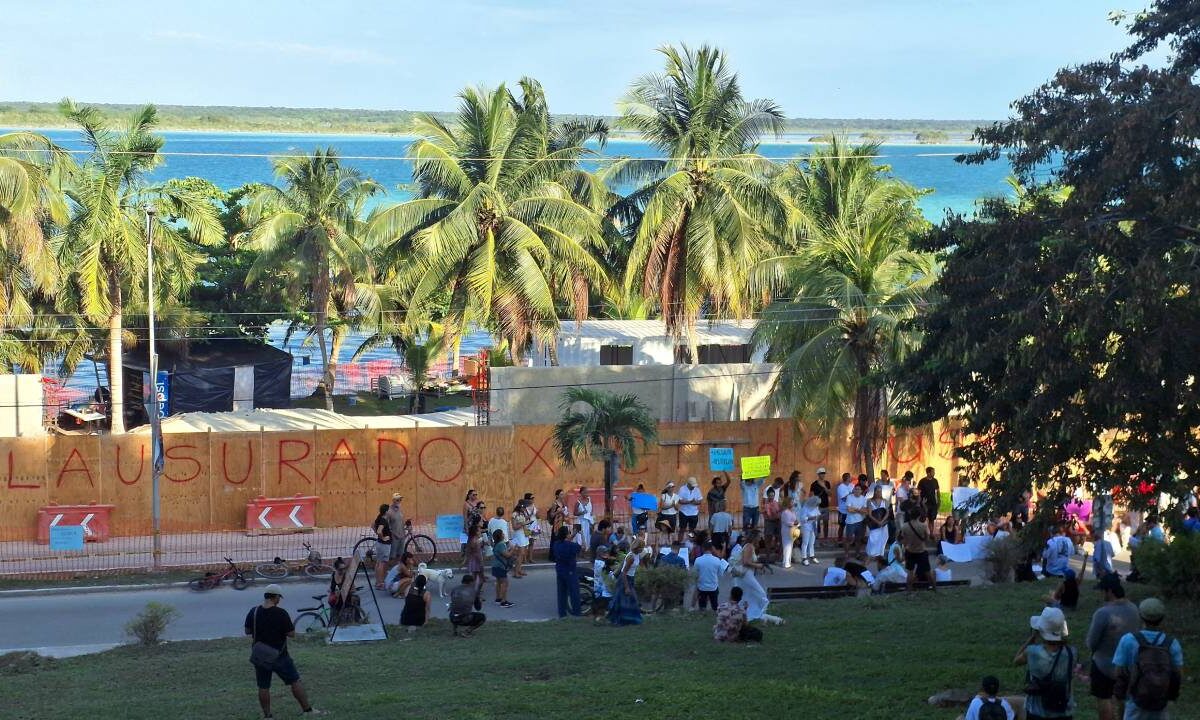 Obra de la Sedena en Bacalar.