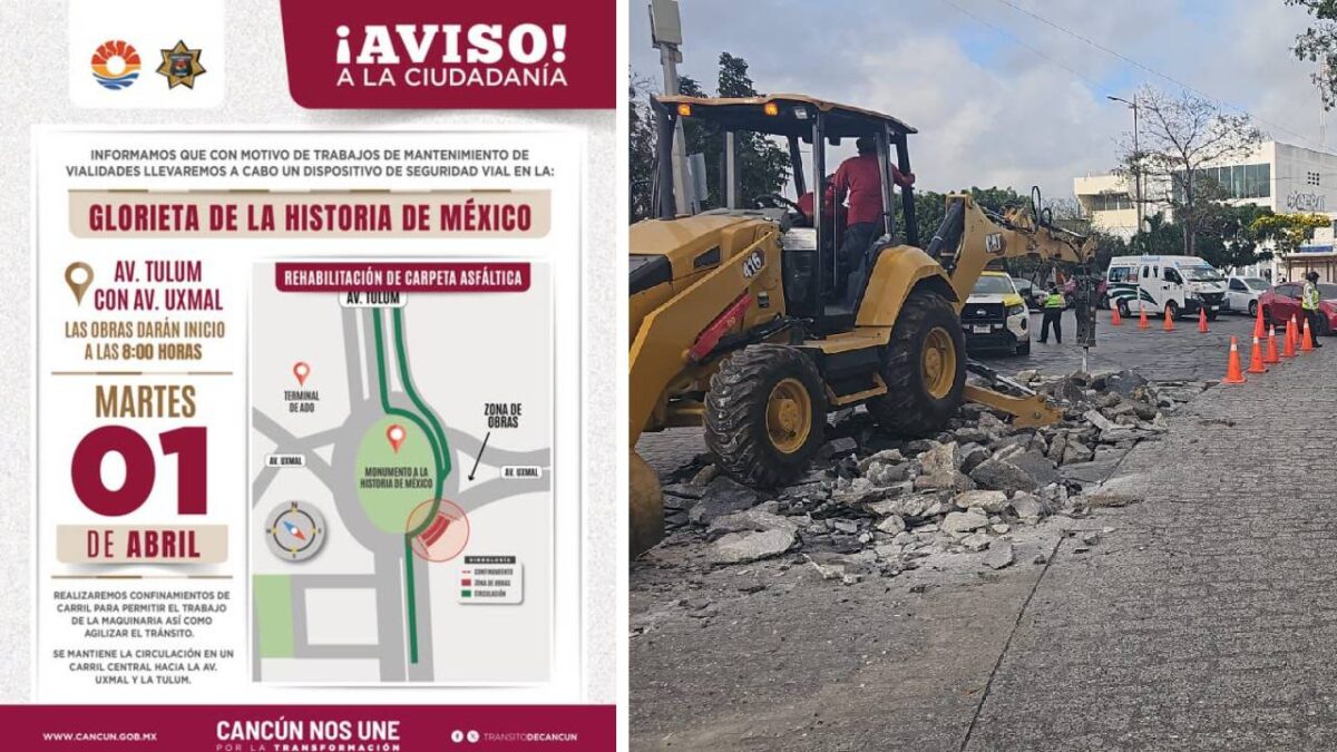 Avenida Tulum estará con afectaciones.