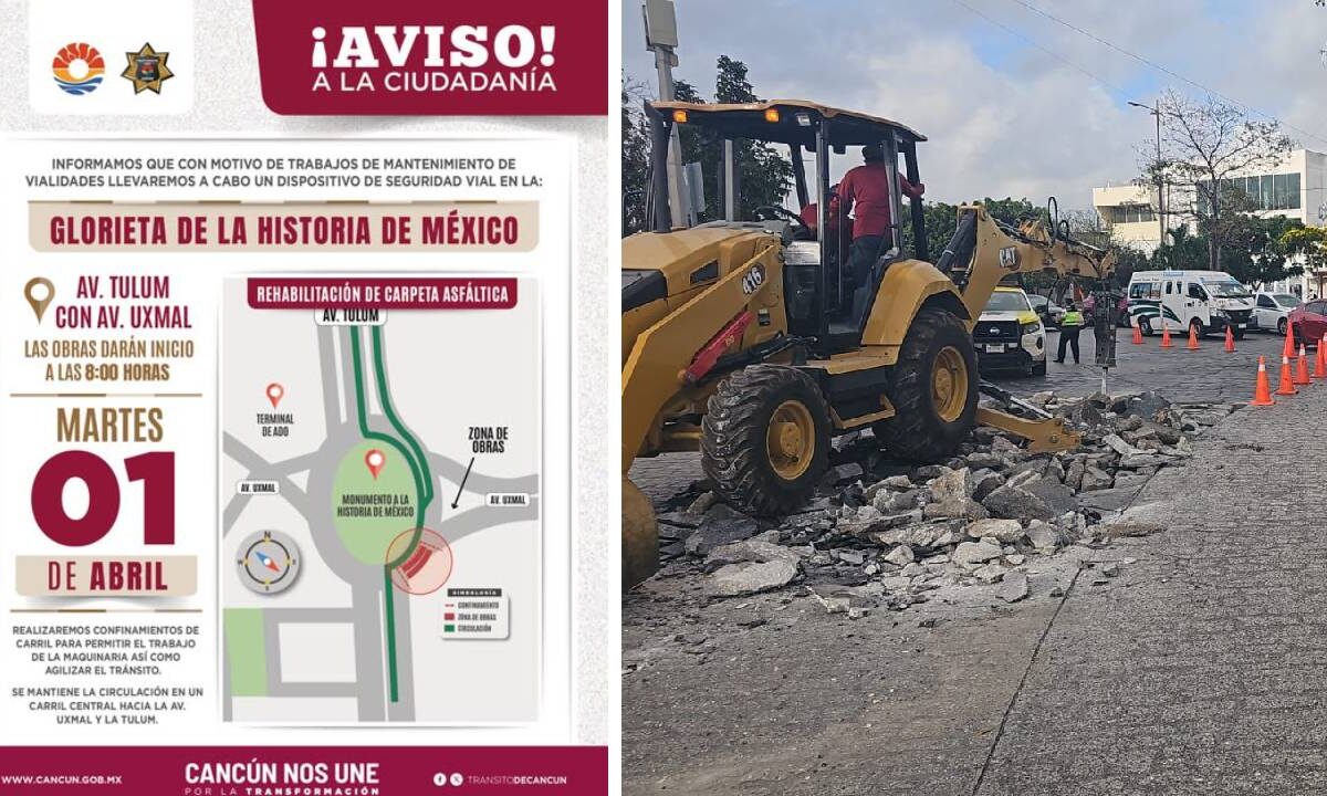 Avenida Tulum estará con afectaciones.