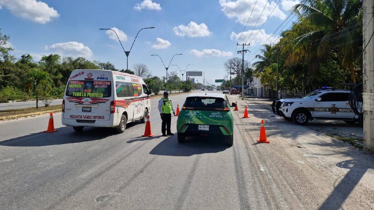Los cierres viales en Cancún.