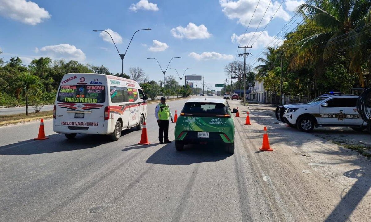 Los cierres viales en Cancún.