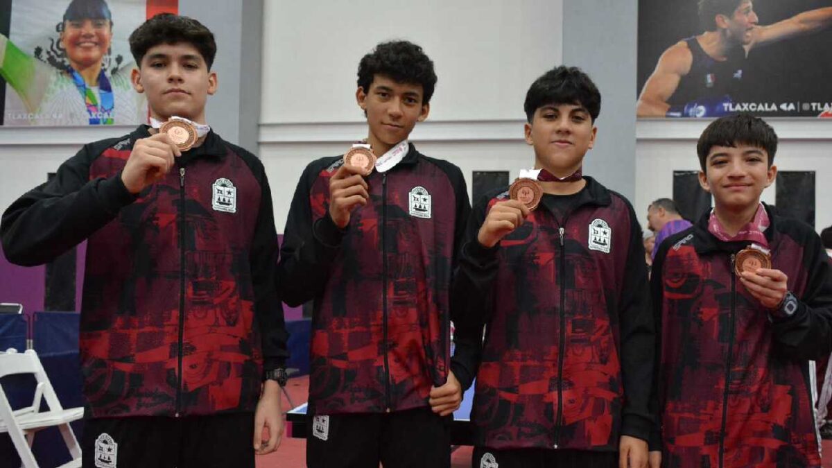 Equipo de tenis de mesa de Quintana Roo, ganadores.