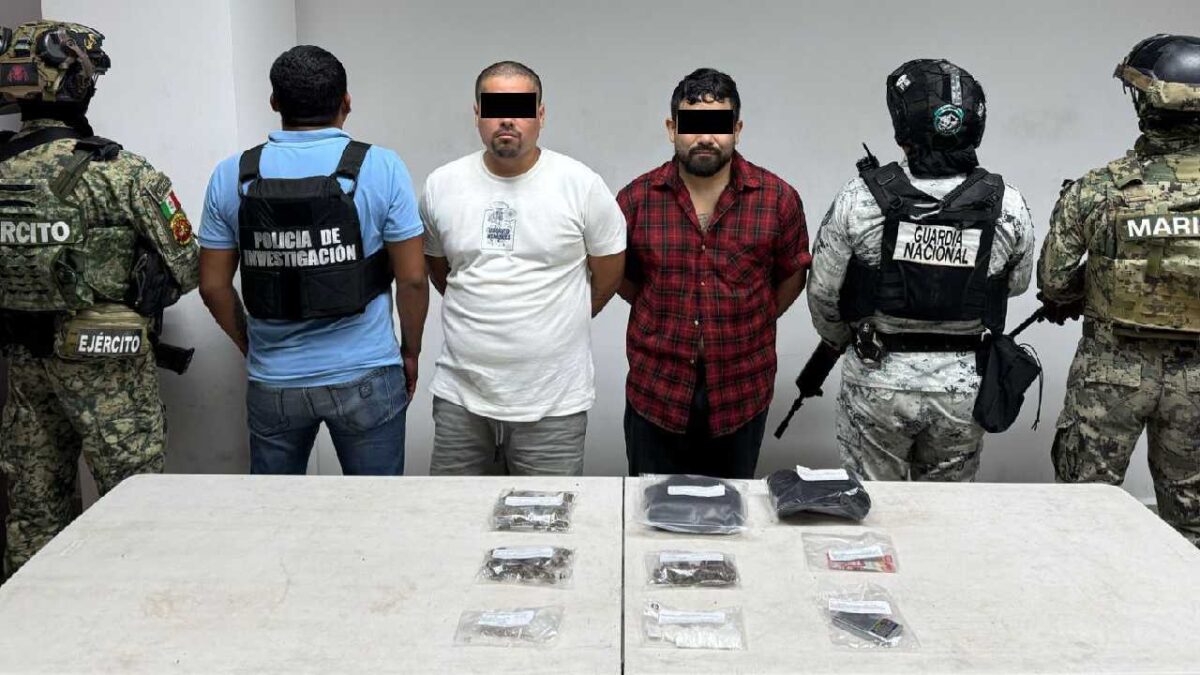 Los detenidos en Cancún tenían drogas.