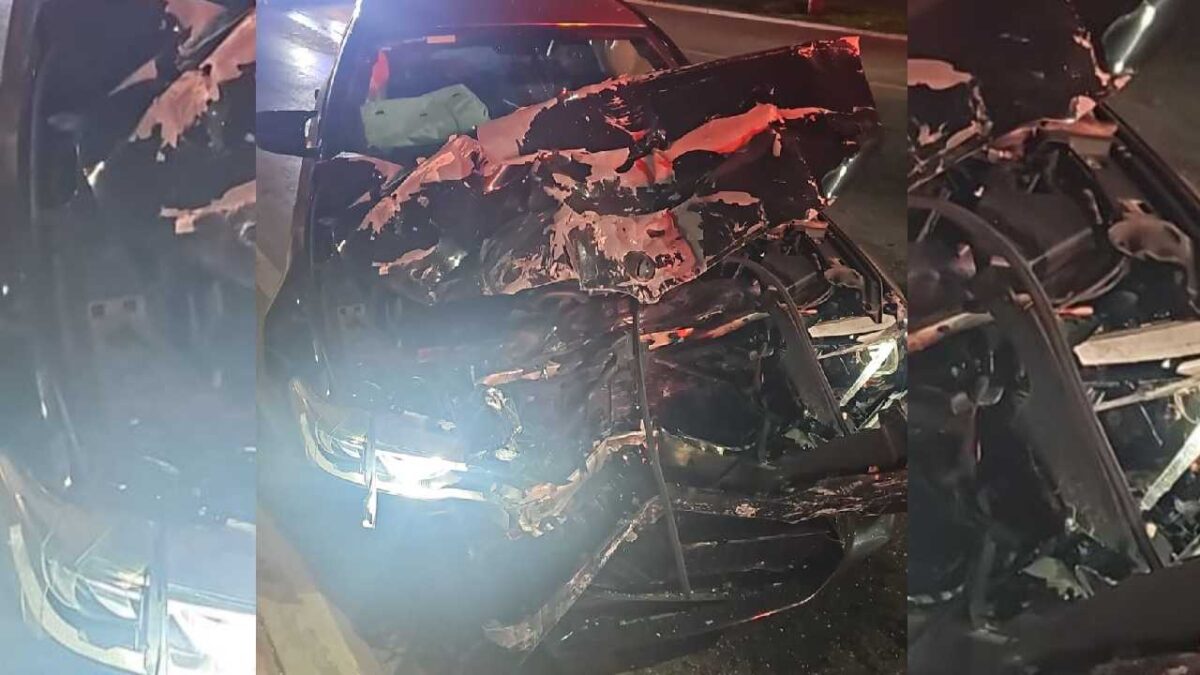 Choque en la zona hotelera de Cancún.