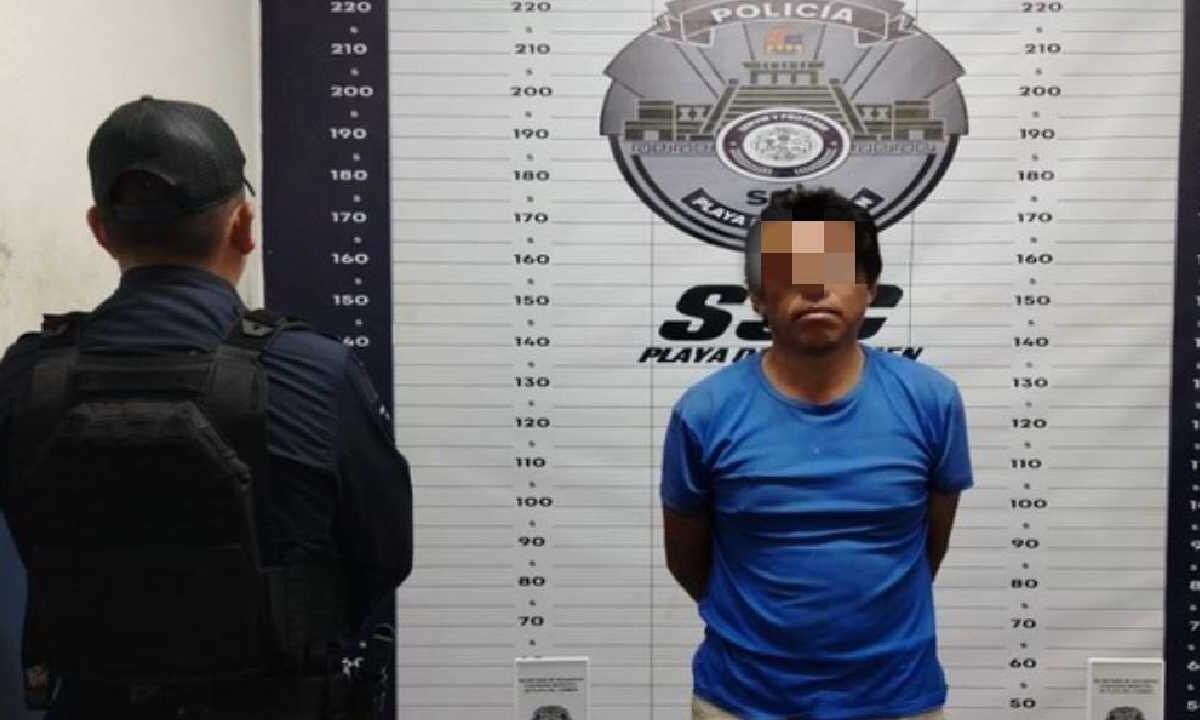 Cae sujeto con droga en Playa del Carmen.