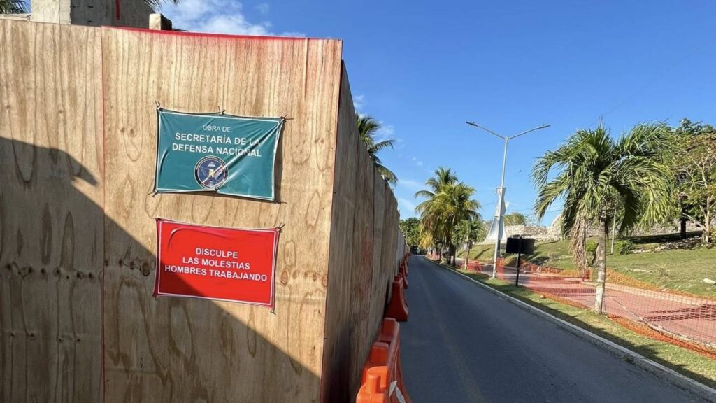 Obra de la Sedena en Bacalar.
