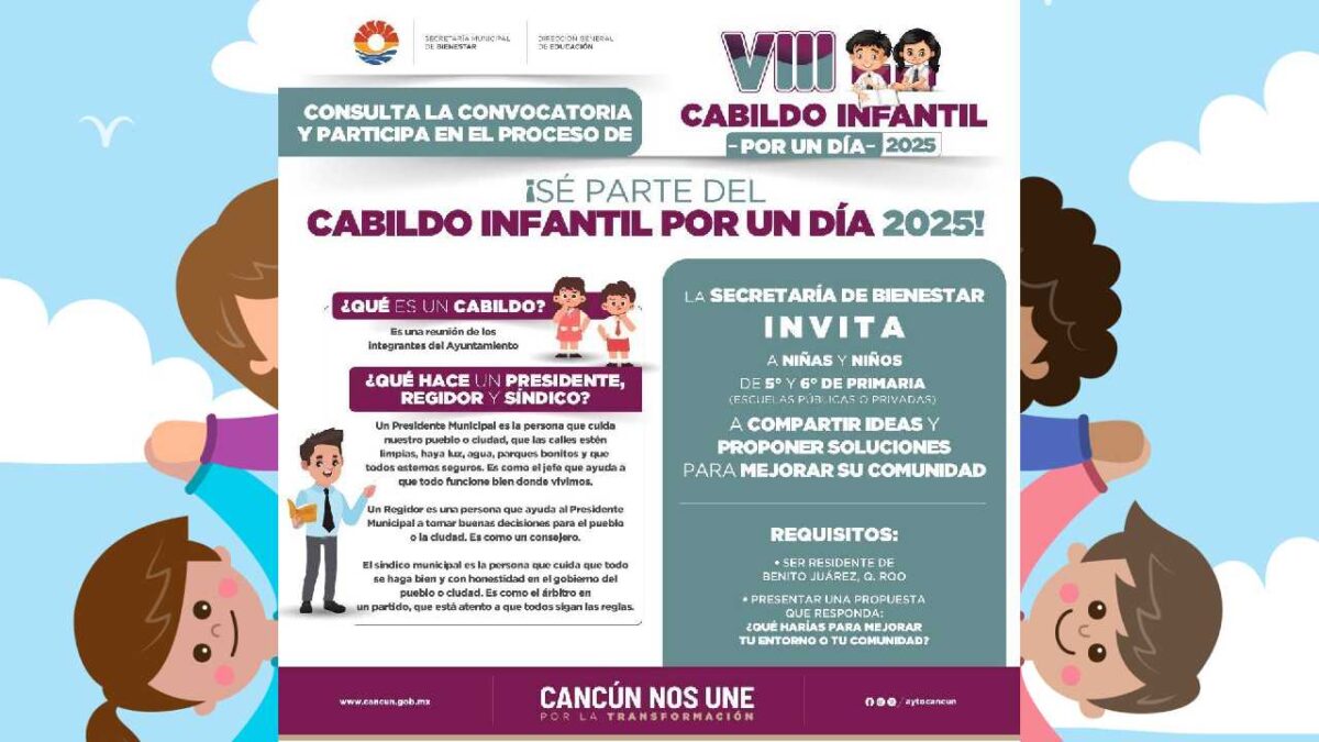 El VIII Cabildo Infantil por un Día 2025, está cerca.
