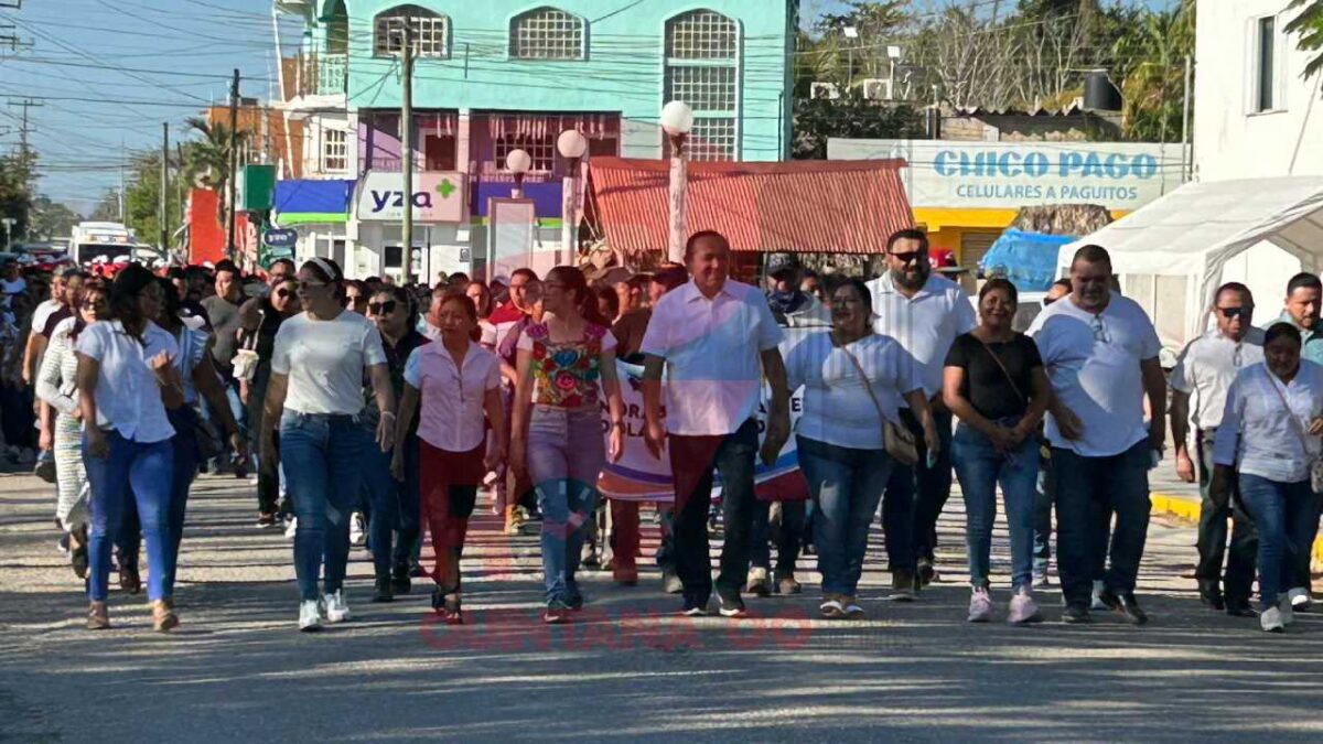 Trabajadores celebraron el Día del Trabajo en Lázaro Caénaes.