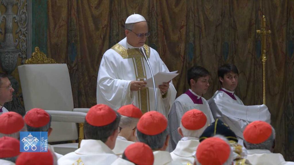 León XIV ofició una misa.